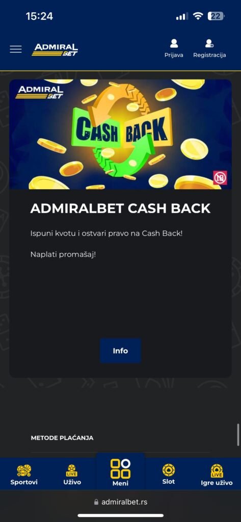 Admiralbet cashback