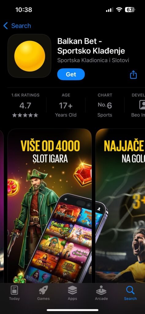 Balkan Bet aplikacija iOS