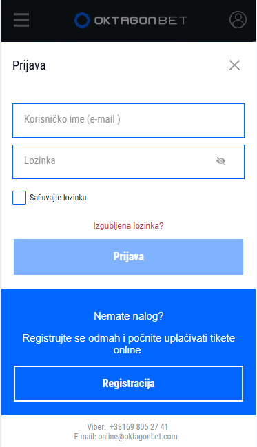 OktagonBet registracija app