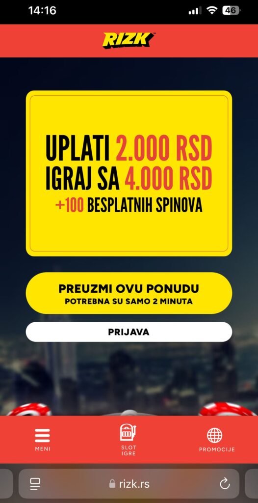 Rizk Casino aplikacija