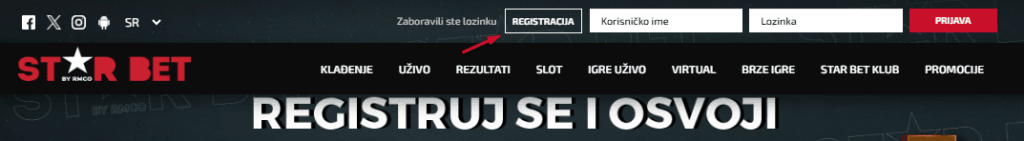 StarBet registracija