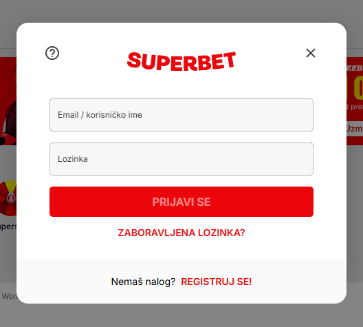 Superbet prijava