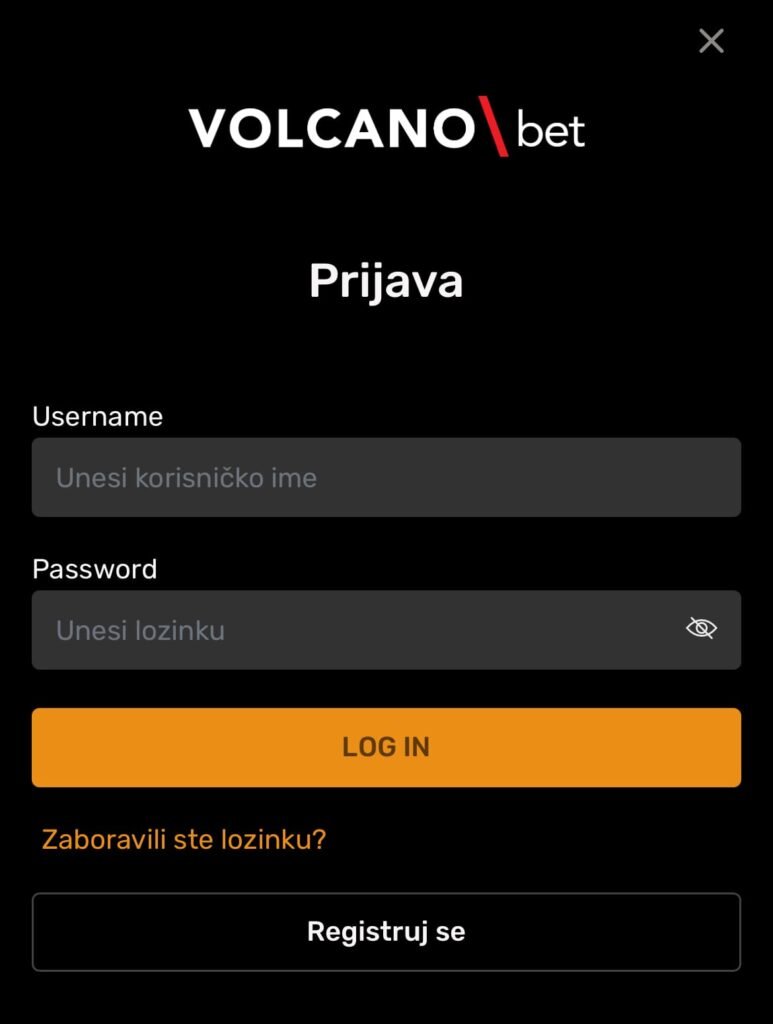 Volcanobet prijava