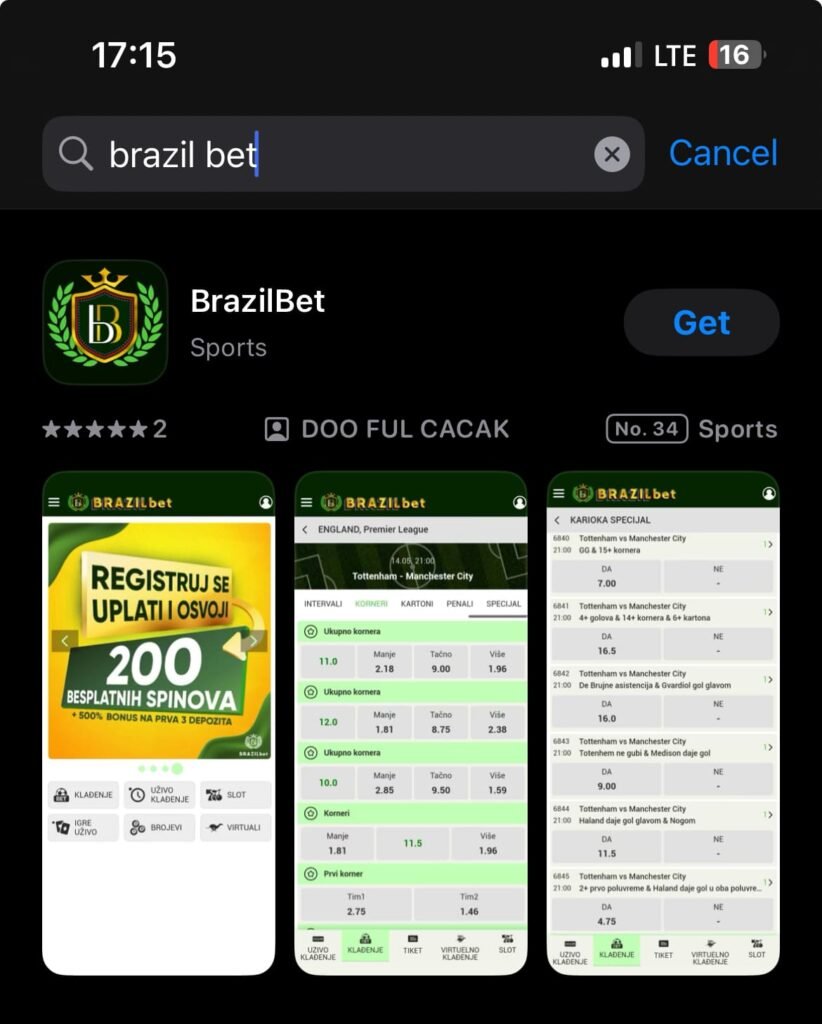 brazil bet aplikacija iOS